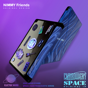 Nimmy你米 太空電音系列磁吸蘋果iPad套 &nbsp;磁吸充電新款貼章宇航員熊貓貓男女款防摔高級感新品12.9英寸iPad保護套