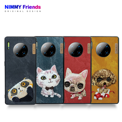 Nimmy你米 大眼萌寵系列手機殼 華為 適用於華為mate30手機殼女款可愛動物卡通刺繡pro全包保護套適用huawei