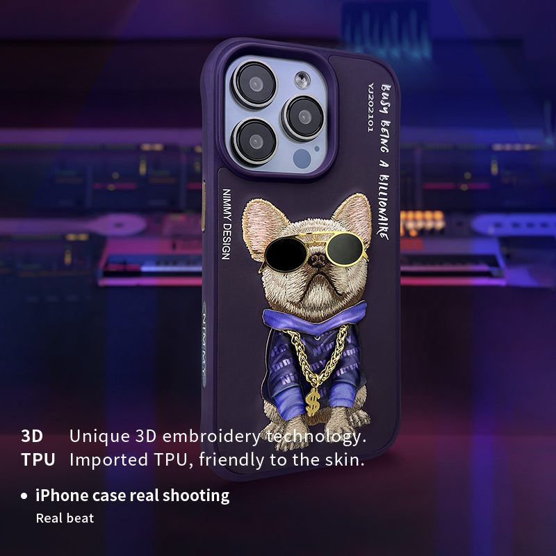 Nimmy Glasses cute series Purple Little Rich Tycoon iPhone14