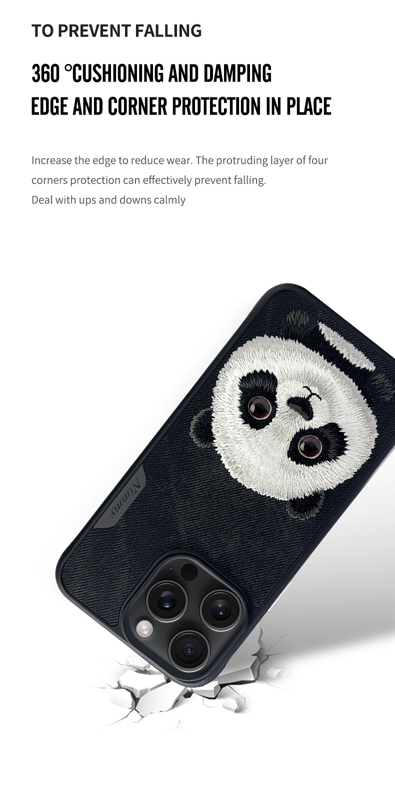 iPhone - ちびまり♡様　本日のみ　お取り置き中 Nimmy Big-eyed cute series Panda IPhone 14/15 mobile phone