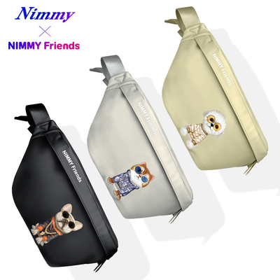 Nimmy你米 眼鏡酷萌系列斜跨包胸包 小土豪/小富婆/小潮男包包